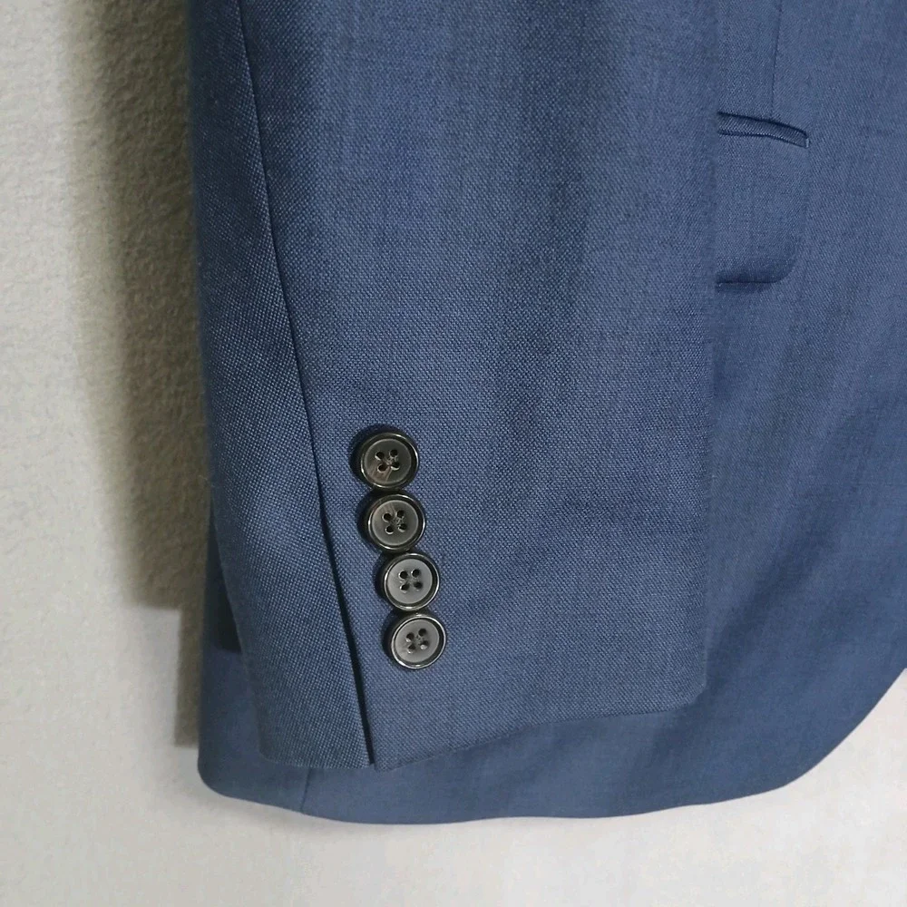Lauren Ralph Lauren 100% Wool Blazer Sport Coat Men 44R‎ Navy 2 Button Jacket